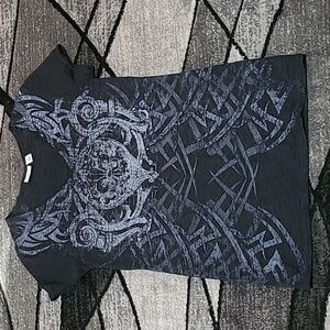 CATO FLEUR-DE-LIS V-NECK SEMI SHEER TEE-SHIRT PRICE FIRM